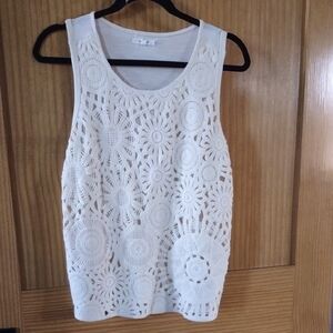 Maurices White Crochet Tank Top